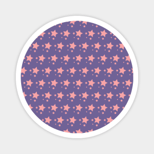 Adib | Purple and Pink Stars Pattern Magnet